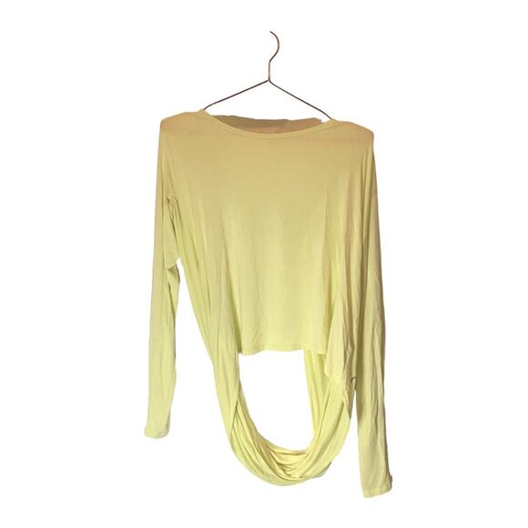ZYIA Tops - Zyia Yellow Namaste Long Sleeve Top - Size XL